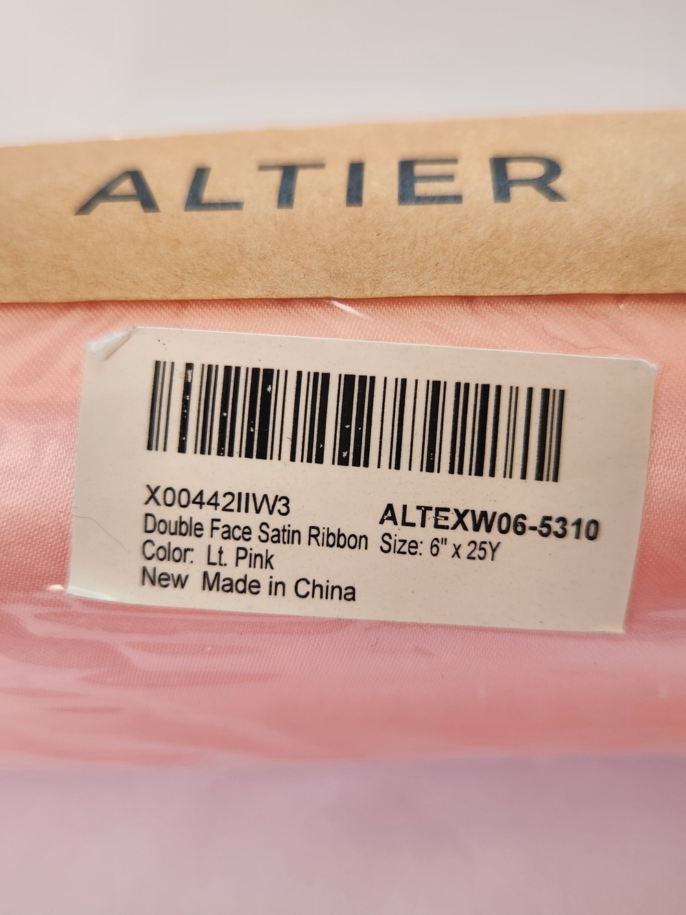 Pink Satin Ribbon Roll - Picture 2 of 7